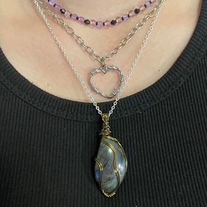 Labradorite Wire Wrapped Pendant